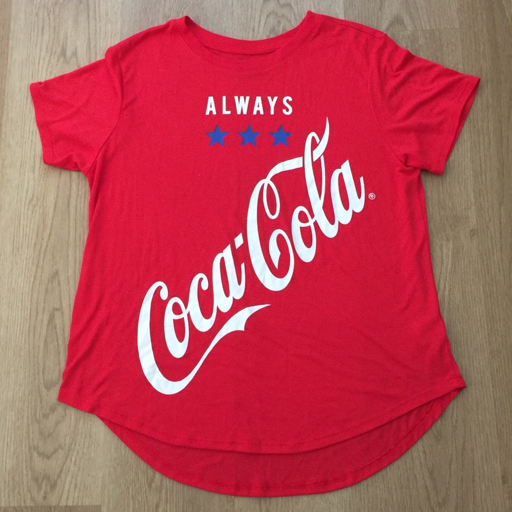 GUC Coca Cola Red+3 Blue Stars Shirt, Size XL